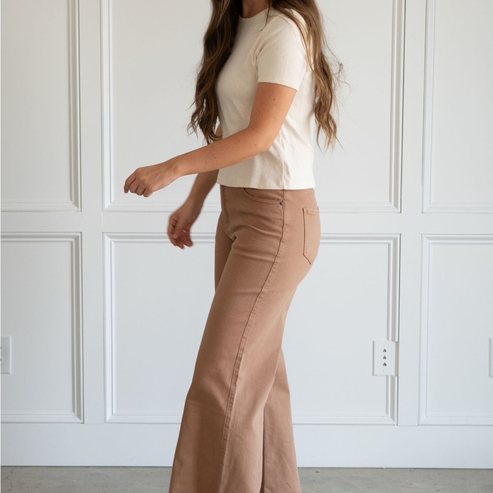 Women's Tan Flared Pants